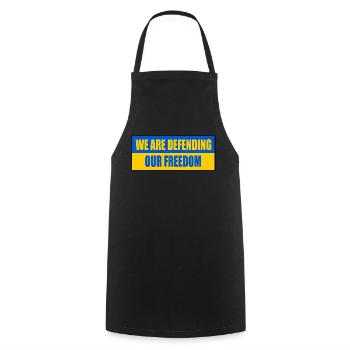 We are defending our freedom - Cooking Apron - black - Front - AI Model Male 185 dark (185cm)