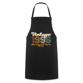 Original vintage 1996 26th birthday gift - Cooking Apron - black - Front - AI Model Male 185 dark (185cm)