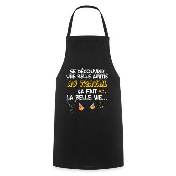 Collègue Amitié Au Travail Homme Ou Femme - Tablier de cuisine - noir - Devant - AI Model Male 185 dark (185cm)