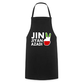 jin jiyan azadi - Tablier de cuisine - noir - Devant - AI Model Male 185 dark (185cm)