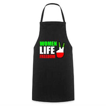 Women life freedom - Tablier de cuisine - noir - Devant - AI Model Male 185 dark (185cm)