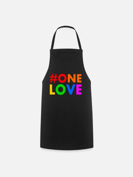One love - Kochschürze - Schwarz