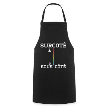 Caféine vs. Méditation - Tablier de cuisine - noir - Devant - AI Model Male 185 dark (185cm)