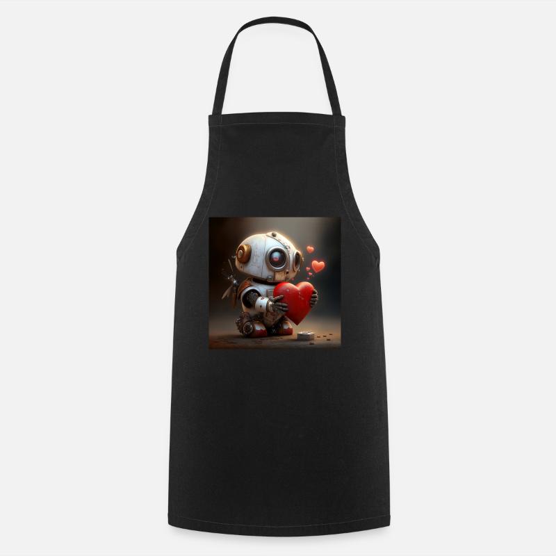 Love Robot - Cooking Apron - black