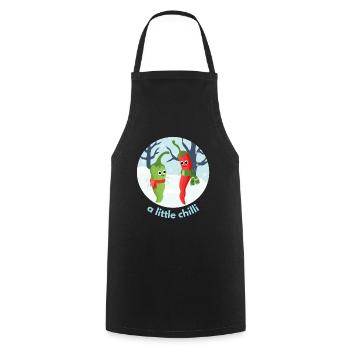 A little chilli - Cooking Apron - black - Front - AI Model Male 185 dark (185cm)