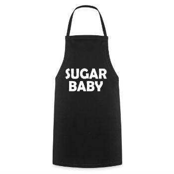 Sugar baby - Kochschürze - Schwarz - Vorne - AI Model Male 185 dark (185cm)