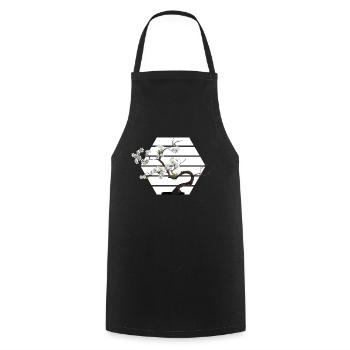 BONSAI Yamadori Nebari Bonsai Zone Bonsai Master - Cooking Apron - black - Front - AI Model Male 185 dark (185cm)