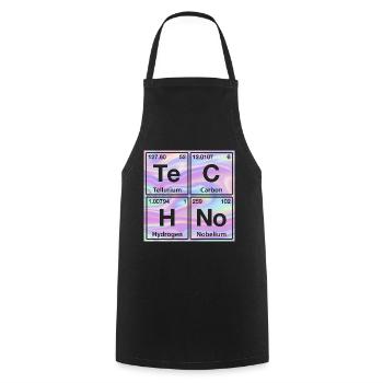 Techno Rave Electro Raver Chemie Periodensystem - Kochschürze - Schwarz - Vorne - AI Model Male 185 dark (185cm)