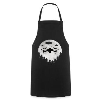 Drohnen Pilot Drohne Mond FPV Pilot Drone Moon - Cooking Apron - black - Front - AI Model Male 185 dark (185cm)