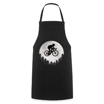 Rennrad Mond Rennradfahrer Moon - Kochschürze - Schwarz - Vorne - AI Model Male 185 dark (185cm)