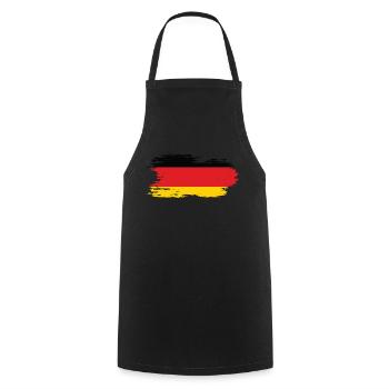 Germany - National Flag, Brush Effect - Cooking Apron - black - Front - AI Model Male 185 dark (185cm)