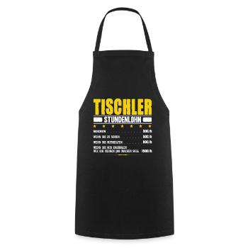 Tischler Meister Stundenlohn Schreiner Gehalt - Kochschürze - Schwarz - Vorne - AI Model Male 185 dark (185cm)