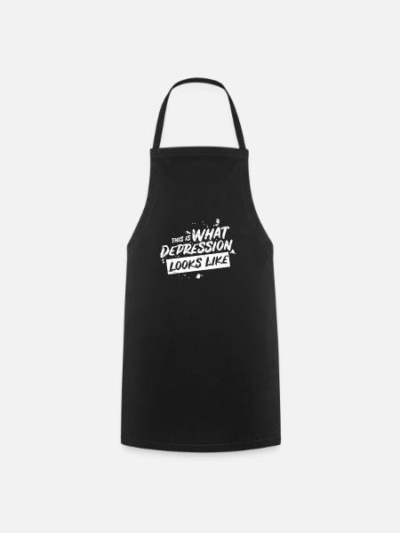 Dépression patient psychiatrique - Tablier de cuisine - noir