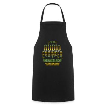 Ingénieur du son, je résous les problèmes Gift Audio - Tablier de cuisine - noir - Devant - AI Model Male 185 dark (185cm)