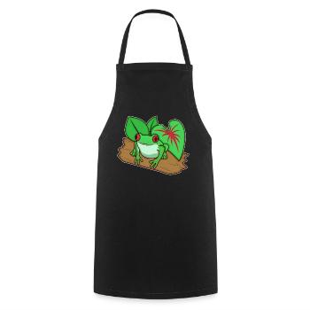 Frog Toad Animal Zoo Animal Park Jungle Gift - Cooking Apron - black - Front - AI Model Male 185 dark (185cm)