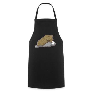 Brown Bear Bear Animal Zoo Animal Park Jungle Gift - Cooking Apron - black - Front - AI Model Male 185 dark (185cm)