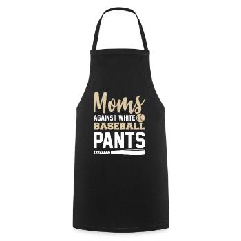 Moms Against White Baseball Pants - Kochschürze - Schwarz - Vorne - AI Model Male 185 dark (185cm)