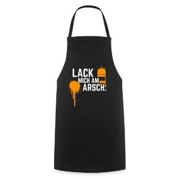 Lack mich am Arsch coole Sprüche für Kfz Lackierer - Kochschürze - Schwarz - Vorne - AI Model Male 185 dark (185cm)