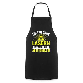 Ein Tag ohne Lasern Diodenlaser CO2 Laser - Kochschürze - Schwarz - Vorne - AI Model Male 185 dark (185cm)