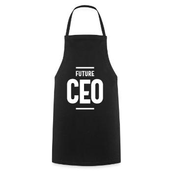 Cadeau du titre du futur poste de PDG - Tablier de cuisine - noir - Devant - AI Model Male 185 dark (185cm)
