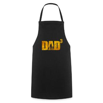 Dad hoch 3 stolzer Vater 3 Kinder dreifacher Papa - Kochschürze - Schwarz - Vorne - AI Model Male 185 dark (185cm)