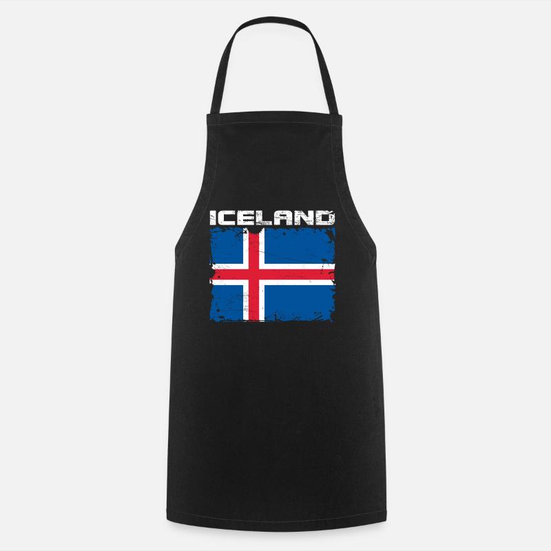 Drapeau de l’Islande - Tablier de cuisine - noir