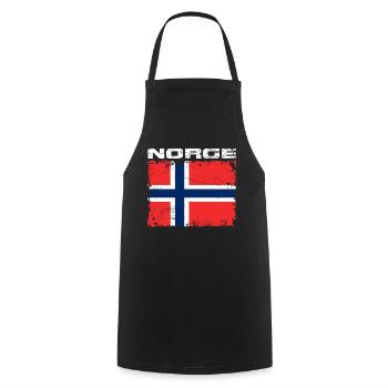 Norwegen Flagge auf norwegisch - Kochschürze - Schwarz - Vorne - AI Model Male 185 dark (185cm)