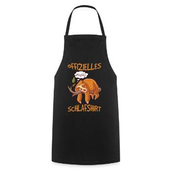 Faultier Schlafanzug Faultiere Schlafen - Kochschürze - Schwarz - Vorne - AI Model Male 185 dark (185cm)
