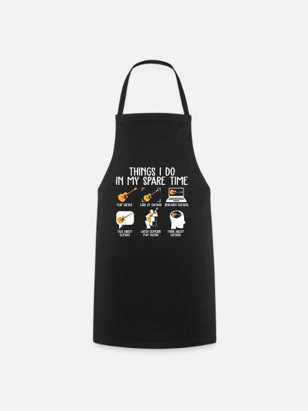 Things I Do In My Spare Time Guitar Player T Shirt - Tablier de cuisine - noir
