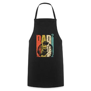 Welder dad gift twins dad high 2nd - Cooking Apron - black - Front - AI Model Male 185 dark (185cm)