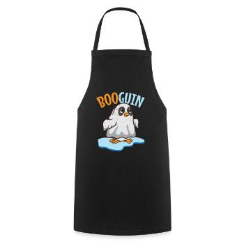 Halloween booguin pingouin dans un fantôme comme cadeau - Tablier de cuisine - noir - Devant - AI Model Male 185 dark (185cm)