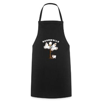 Baumwolle als Schaf,super Geschenk als Schlafshirt - Kochschürze - Schwarz - Vorne - AI Model Male 185 dark (185cm)