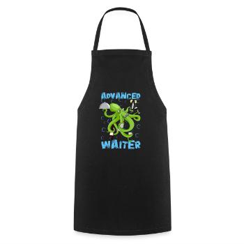 Funny sayings for waiter, waitress, waitress - Cooking Apron - black - Front - AI Model Male 185 dark (185cm)