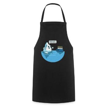 Eisberg & Schiff Spruch Free Hugs Knuddel - Kochschürze - Schwarz - Vorne - AI Model Male 185 dark (185cm)