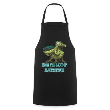 From the Land of Elwetritsch - Cooking Apron - black - Front - AI Model Male 185 dark (185cm)