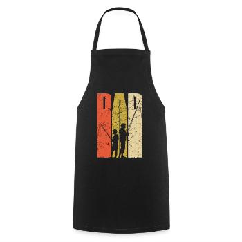 Dad and son fishing fishing trip angler gift - Cooking Apron - black - Front - AI Model Male 185 dark (185cm)