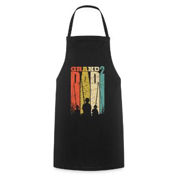 Cool pregnancy surprise grandpa design with - Cooking Apron - black - Front - AI Model Male 185 dark (185cm)