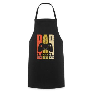 Gamer Dad Pregnancy Dad Gift - Cooking Apron - black - Front - AI Model Male 185 dark (185cm)