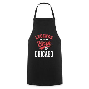Des légendes sont nées à Chicago - Tablier de cuisine - noir - Devant - AI Model Male 185 dark (185cm)