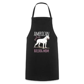 Race de chien American Bulldog Mama Bulldog disant - Tablier de cuisine - noir - Devant - AI Model Male 185 dark (185cm)