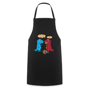 Did you eat the last Unicorn? Last Unicorn Dino - Cooking Apron - black - Front - AI Model Male 185 dark (185cm)