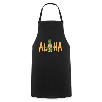 Hawaii Aloha Island Chain South Sea Island Surfing Climate - Cooking Apron - black - Front - AI Model Male 185 dark (185cm)