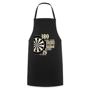 180 kann jeder werfen Dartscheibe Teamplayer Dart - Kochschürze - Schwarz - Vorne - AI Model Male 185 dark (185cm)