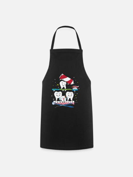 Dentiste dentiste Dentistes Brossez les dents Dentifrice - Tablier de cuisine - noir