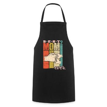 Best Mom Ever Twin Mom Mom Twins Mom - Cooking Apron - black - Front - AI Model Male 185 dark (185cm)