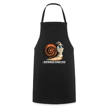 Rennschnecke Joggen Laufen Läufer Sport Marathon - Kochschürze - Schwarz - Vorne - AI Model Male 185 dark (185cm)