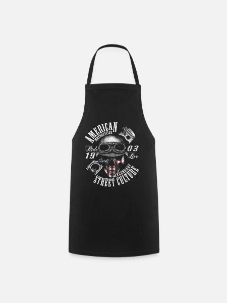 American Motorcycles - Tablier de cuisine - noir