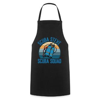 Scuba Steve Scuba Squad Vintage - Tablier de cuisine - noir - Devant - AI Model Male 185 dark (185cm)