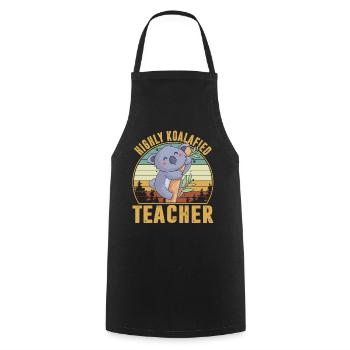 Highly Koalafied Teacher - Tablier de cuisine - noir - Devant - AI Model Male 185 dark (185cm)