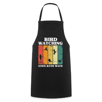 Bird Watching Goes Both Ways Birder Bird Watching - Tablier de cuisine - noir - Devant - AI Model Male 185 dark (185cm)